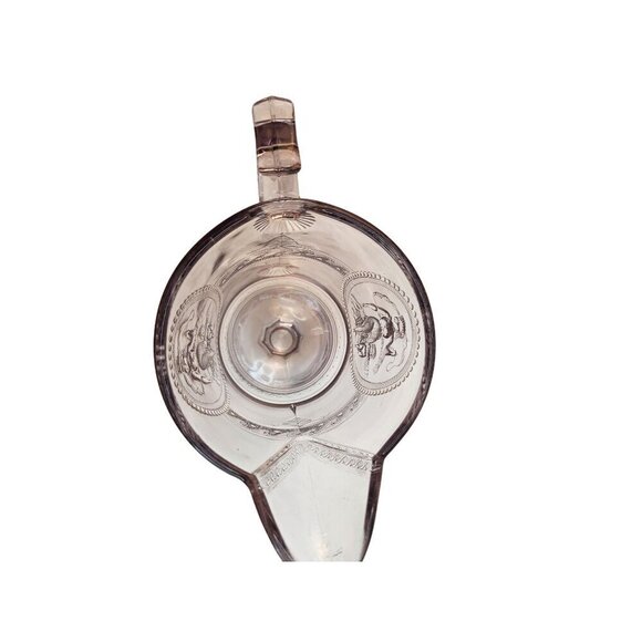 Antique Clear Glass Victorian Style Pitcher With Embossed Greek Mythology Design - Picture 10 of 16